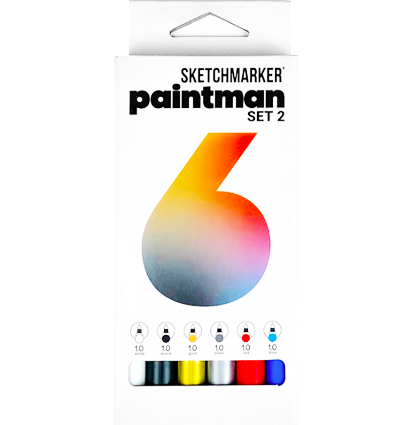 Набор перманентных маркеров Sketchmarker Paintman 6 цветов "Set 2" купить в магазине маркеров ArtCraft.Space с доставкой