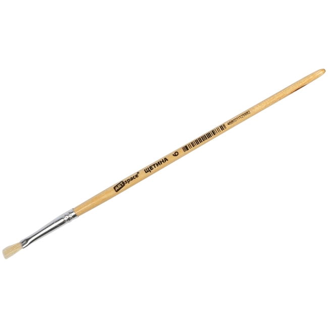 Кисть щетина, ArtSpace, плоская №06, пакет, европодвес Кисть щетина, ArtSpace, плоская №06, пакет, европодвес