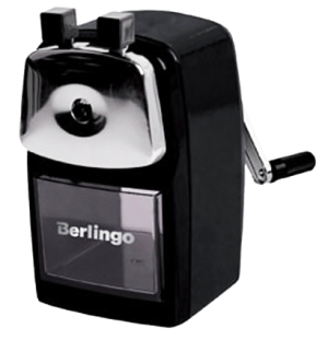 Точилка механическая Berlingo, метал. корпус, ассорти, инд. упак.