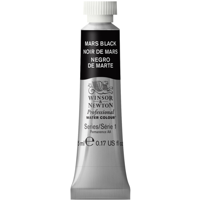 Акварель художественная Winsor&Newton "Professional", 5мл, туба, №386 черный Марс Акварель художественная Winsor&Newton "Professional", 5мл, туба, №386 черный Марс