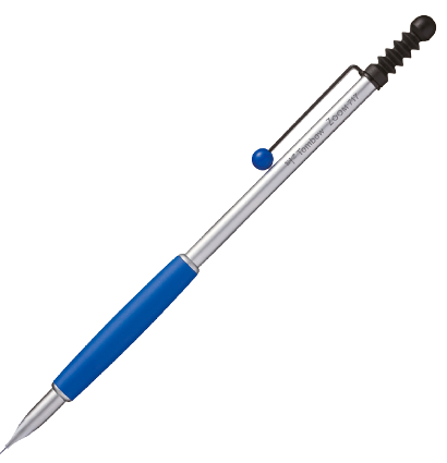 Мини механический карандаш Tombow ZOOM 717 (0.5 мм), серебряно-синий  купить в художественном магазине ArtCraft.Space с доставкой по РФ и СНГ