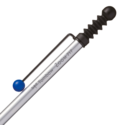 Мини механический карандаш Tombow ZOOM 717 (0.5 мм), серебряно-синий  купить в художественном магазине ArtCraft.Space с доставкой по РФ и СНГ