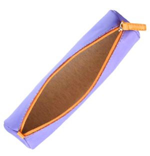 Пенал Rhodiarama 21,5х5см круглый кожаный ирис