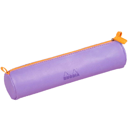 Пенал Rhodia Rhodiarama круглый на молнии из искусственной кожи, ирис для карандашей и маркеров купить в магазине товаров для рисования ArtCraft.Space с доставкой по РФ и СНГ