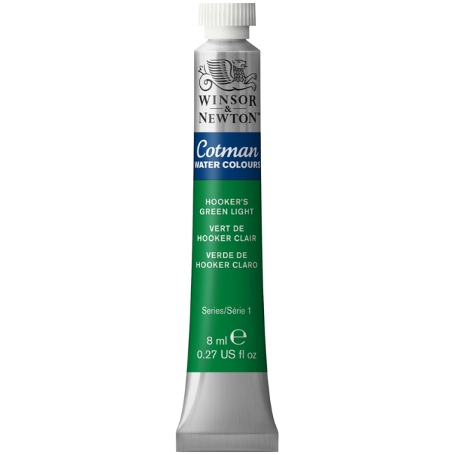 Акварель Winsor&Newton "Cotman", 8мл, туба, светло-зеленый Хукер