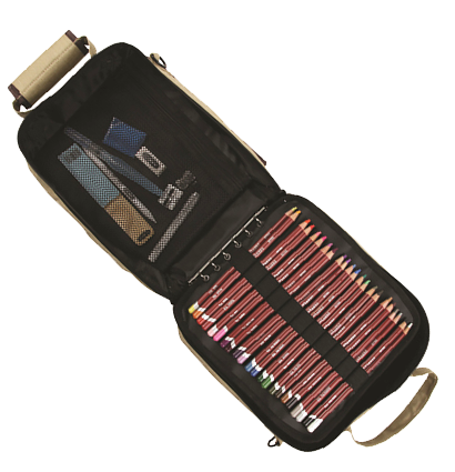 Derwent Carry All Bag сумка для 132 карандашей и аксессуаров бежевая купить в художественном магазине ArtCraft.Space с доставкой по РФ и СНГ