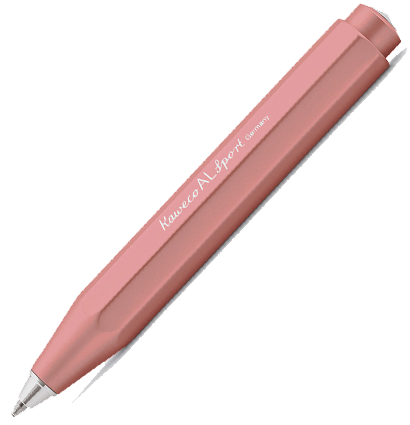 Ручка шариковая KAWECO AL Sport 1.0мм корпус розовое золото,
