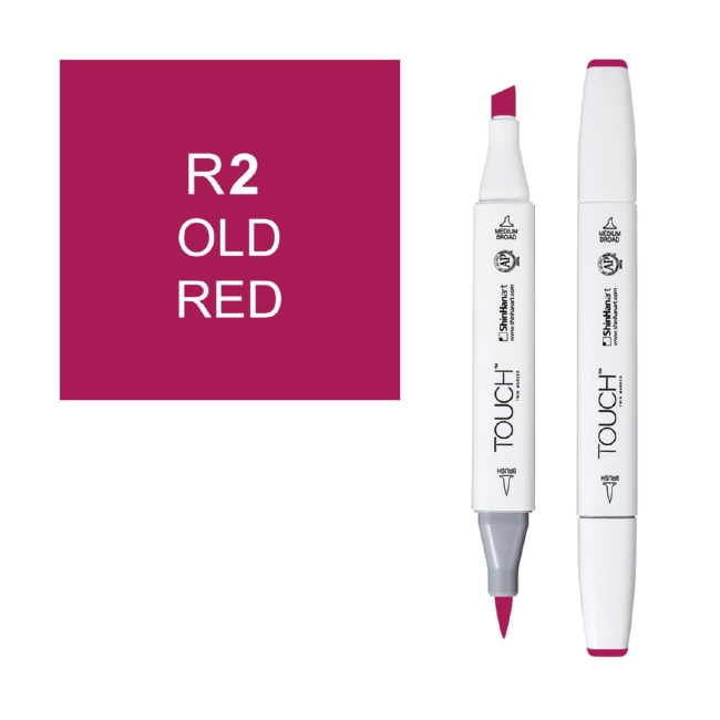 Маркер двухсторонний спиртовой  TOUCH TWIN BRUSH R2 Красный песчаник