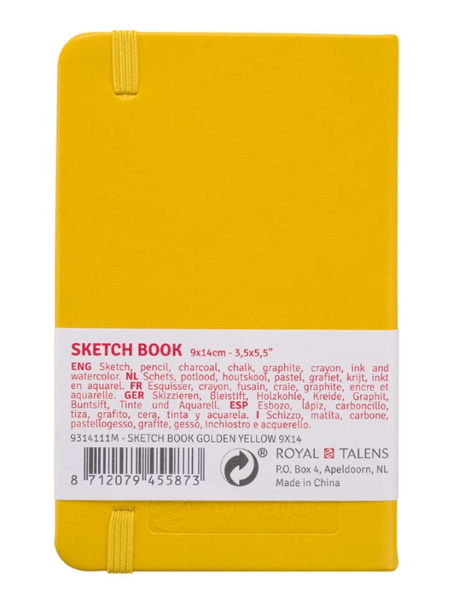 Скетчбук жёлтый для зарисовок Art Creation Sketchbook Royal Talens с резинкой А6 / 80 листов / 140 гм купить в художественном магазине ArtCraft.Space с доставкой по РФ и СНГ