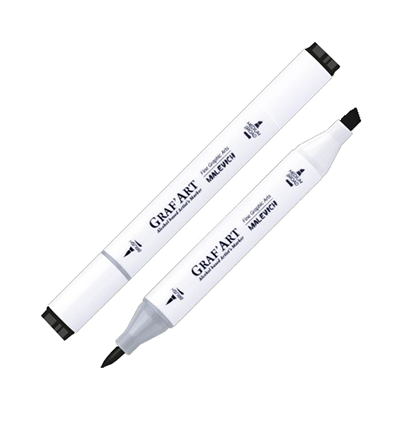 Маркер спиртовой Малевичъ GrafArt Brush, Черный,