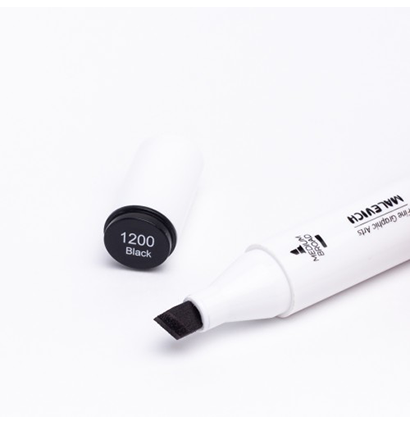 Маркер спиртовой Малевичъ GrafArt Brush, Черный,