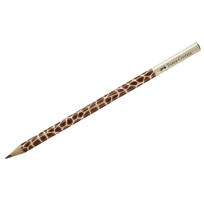 Карандаш ч/г Faber-Castell "Triangular Giraffe" B, трехгран., заточен.