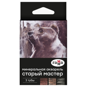 Акварель художественная Гамма "Старый Мастер" "Талисман" набор №3 (гематиты), 3цв*9мл, туба, картон. коробка Акварель художественная Гамма "Старый Мастер" "Талисман" набор №3 (гематиты), 3цв*9мл, туба, картон. коробка