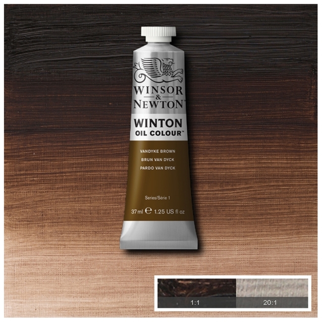 Масляные краски Winton, 37мл, коричневый Ван Дейк