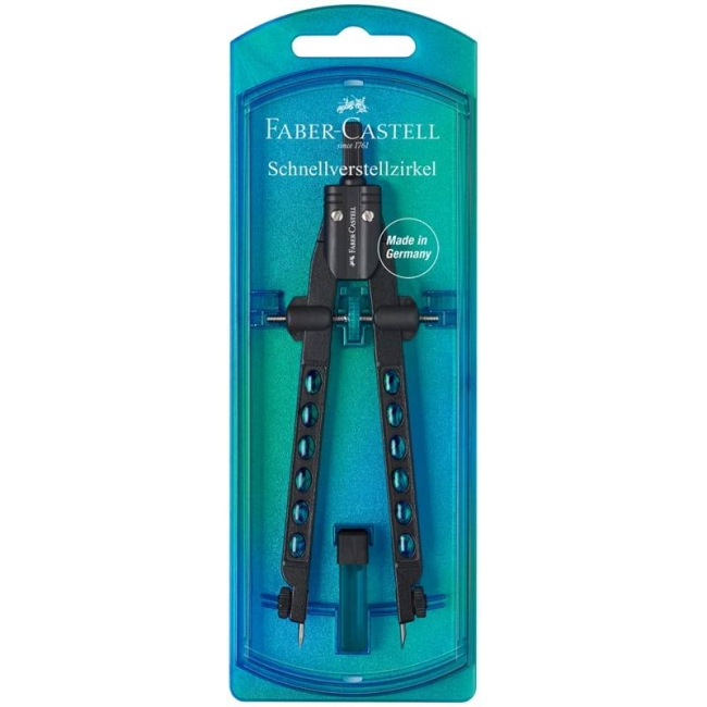Циркуль Faber-Castell Factory голубой с грифелями в футляре купить в магазине ArtCraft.Space с доставкой по всему миру Циркуль Faber-Castell Factory голубой с грифелями в футляре купить в магазине ArtCraft.Space с доставкой по всему миру