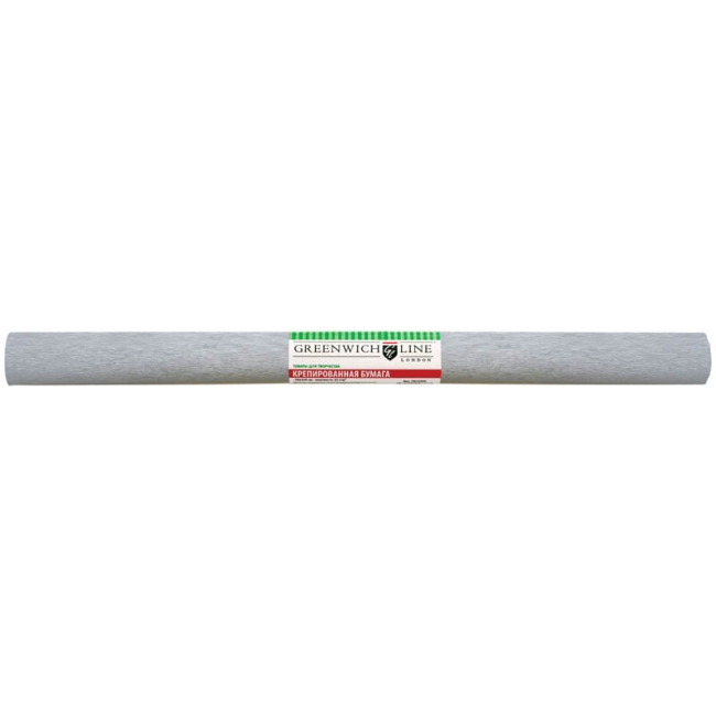 Бумага крепированная Greenwich Line, 50*250см, 22г/м2, серебряная, в рулоне