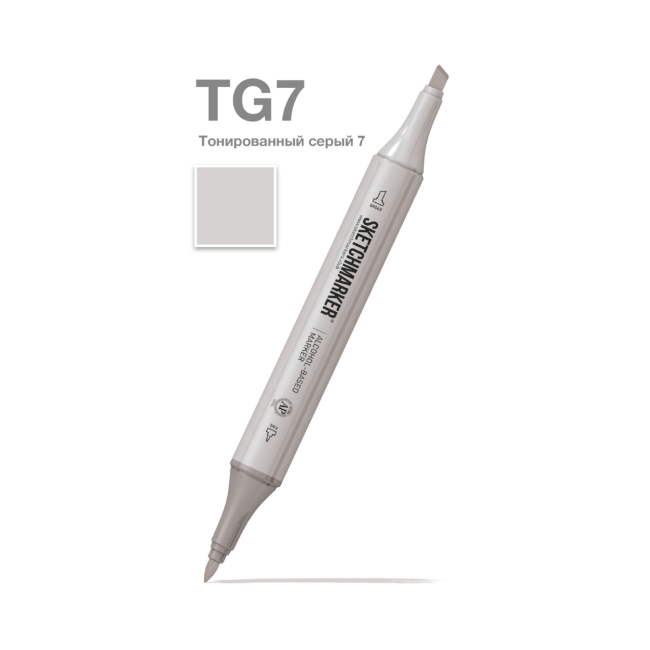 Маркер SKETCHMARKER двухсторонний на спирт.основе цв.TG7 Тонированный серый 7