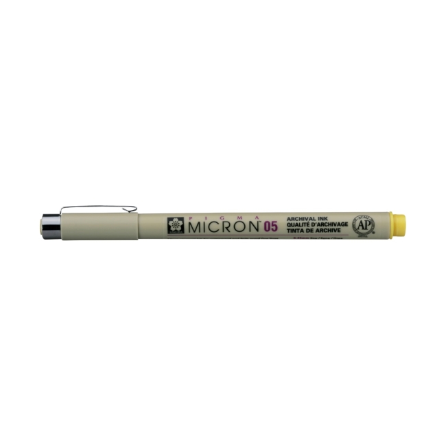 Ручка капиллярная Pigma Micron 0.45мм Желтый
