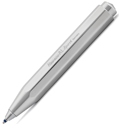 Ручка шариковая KAWECO AL Sport 1.0мм серебристый корпус,