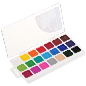Акварель Гамма "Классическая", медовая, 21 цвет, без кисти, пластик. упак., европодвес