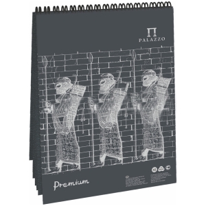 Блокнот для пастели 30л. А4 на гребне Лилия Холдинг "Dark Ground", черный, 160г/м2, холст