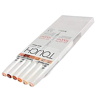 Купить набор маркеров для скетчинга Touch Brush 6 B штук телесные цвета в магазине товаров для скетчинга ArtCraft.Space с доставкой по РФ