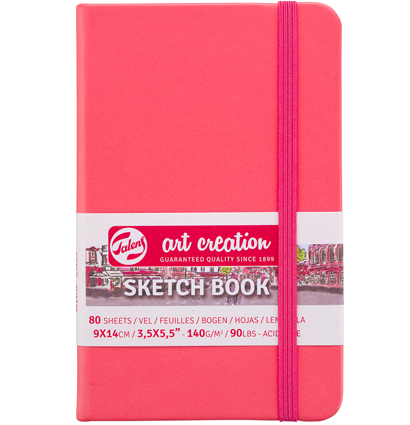 Скетчбук розовый для зарисовок Art Creation Sketchbook Royal Talens с резинкой А6 / 80 листов / 140 гм купить в художественном магазине ArtCraft.Space с доставкой по РФ и СНГ