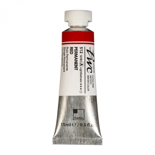 Краска акварельная SH PWC туба 15мл №512 (A) красный перманентный,