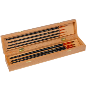 Набор кистей Roubloff №2 колонок 5шт в шкатулке, Набор кистей Roubloff №2 колонок 5шт в шкатулке,