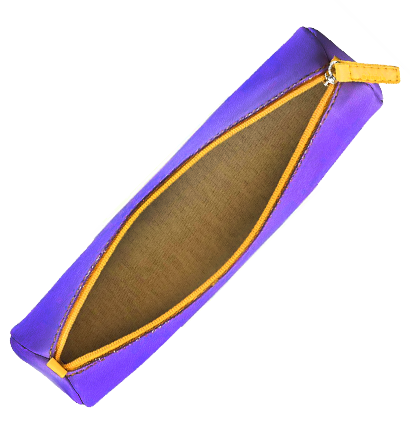 Пенал Rhodia Rhodiarama круглый на молнии из искусственной кожи, фиолетовый для карандашей и маркеров купить в художественном магазине ArtCraft.Space с доставкой по РФ и СНГ