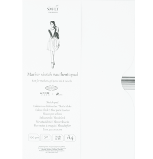 Альбом SMLT Art Authentic Marker в папке 100г/м2 A4 50л белый склейка,