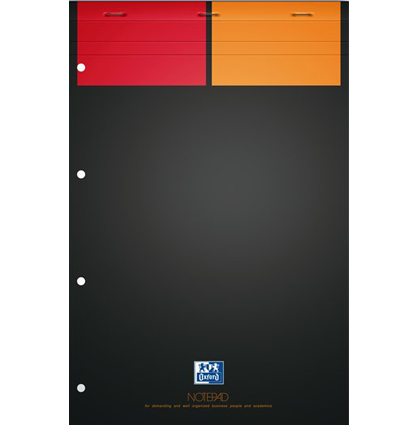 Бизнес-тетрадь OXFORD International NotePad A4+ 80л клетка скрепка твердая обложка ,