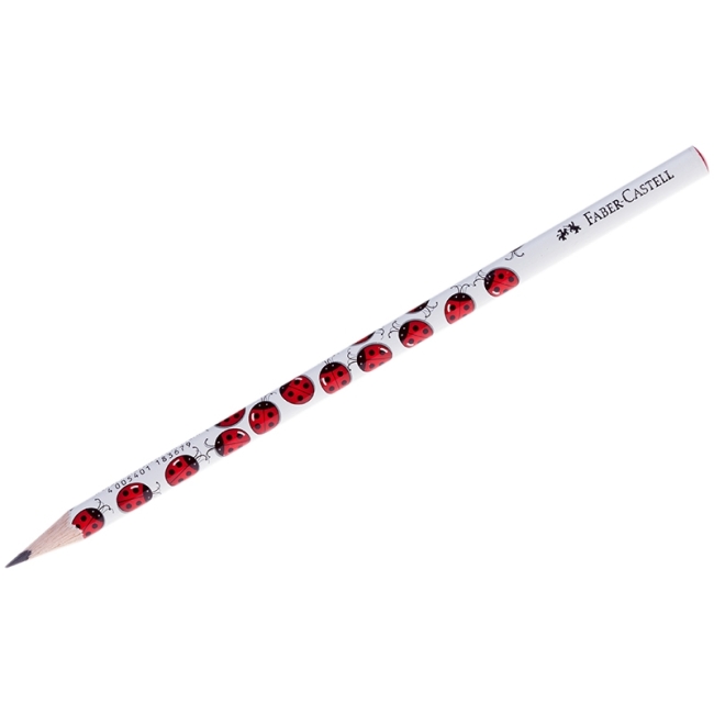 Карандаш ч/г Faber-Castell "Triangular Ladybird" B, трехгран., заточен.