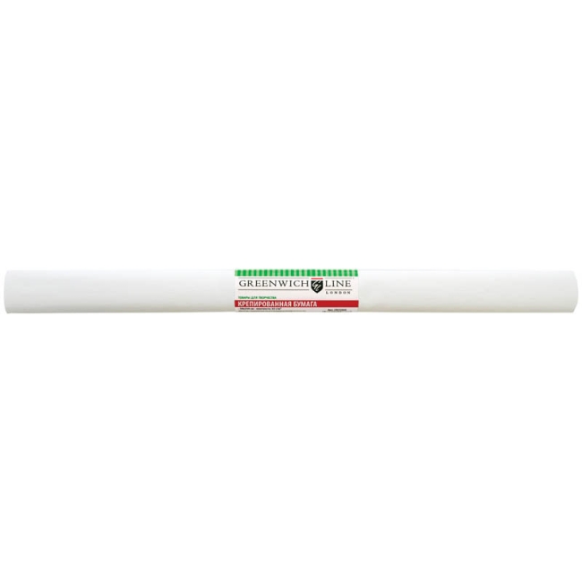 Бумага крепированная Greenwich Line, 50*250см, 32г/м2, белая, в рулоне