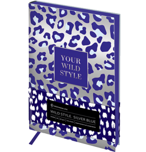 Ежедневник недат. A5, 136л, кожзам, Greenwich Line "Vision.Wild style.Silver blue", тон.бл, цв.срез