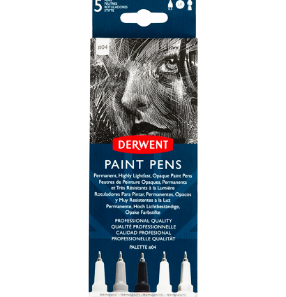 Набор капиллярных ручек Derwent Paint Pens №4 5 цветов перо 0.5 мм купить в художественном магазине ArtCraft.Space