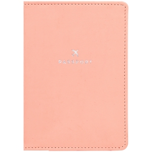 Обложка для паспорта OfficeSpace "Journey", иск. кожа софт-тач, персиковый, тиснение фольгой