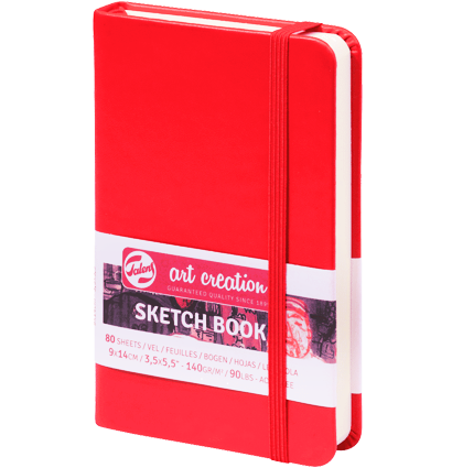 Скетчбук красный для зарисовок Art Creation Sketchbook Royal Talens с резинкой А6 / 80 листов / 140 гм купить в художественном магазине ArtCraft.Space с доставкой по РФ и СНГ