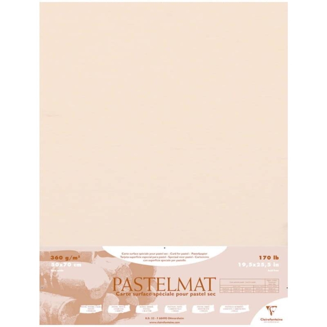 Бархатная бумага для пастели Pastelmat ClaireFontaine желтая пачка 50х70 см / 5 листов / 360 гм купить в художественном магазине ArtCraft.Space с доставкой