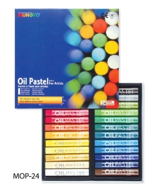 Пастель масляная круглая художественная 24 цвета в картонной коробке