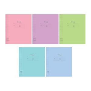 Тетрадь 12л., крупная клетка ArtSpace "Однотонная. Линовка" Тетрадь 12л., крупная клетка ArtSpace "Однотонная. Линовка"