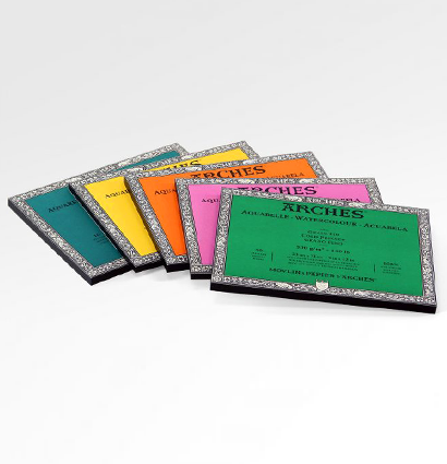 Блок бумаги Arches Grain Fin для акварели из хлопка 18х26см / 20 листов / 185 гм (среднезернистая)  купить в художественном магазине ArtCraft.Space с доставкой по РФ и СНГ