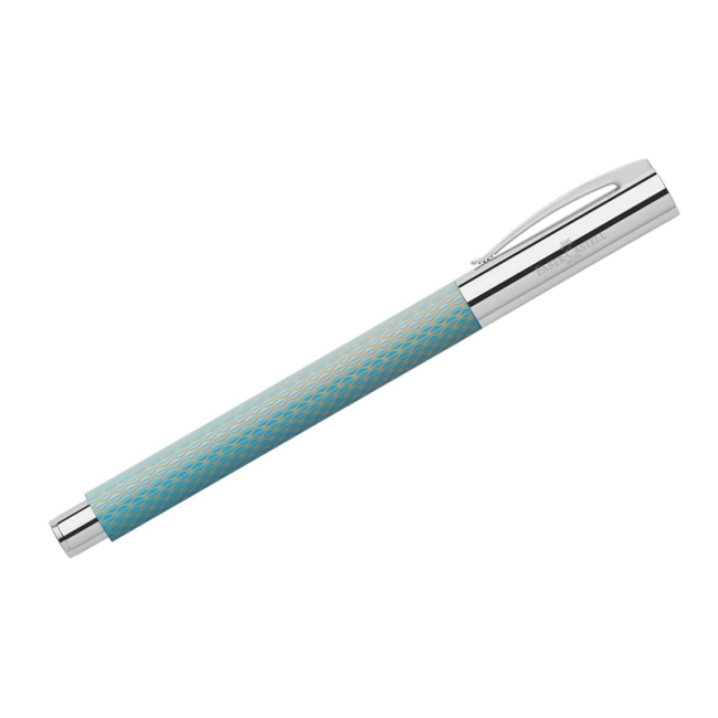 Ручка перьевая Faber-Castell "Ambition OpArt 2020 Medium", синяя, небесно-голуб., под. упак Ручка перьевая Faber-Castell "Ambition OpArt 2020 Medium", синяя, небесно-голуб., под. упак