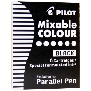 Картриджи с тушью Pilot "Parallel Pen" черные, 6шт., картонная коробка
