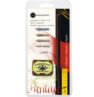 Набор перьев Manuscript Copperplate & Shadow с аксессуарами 5шт блистер,
