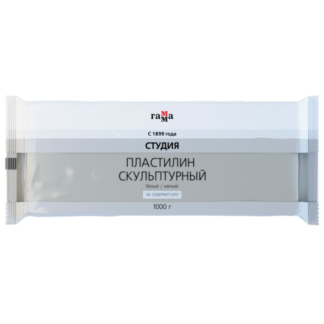 Пластилин скульптурный Гамма "Студия" профессиональный белый мягкий 1кг купить в художественном магазине ArtCraft.Space с доставкой по всему миру