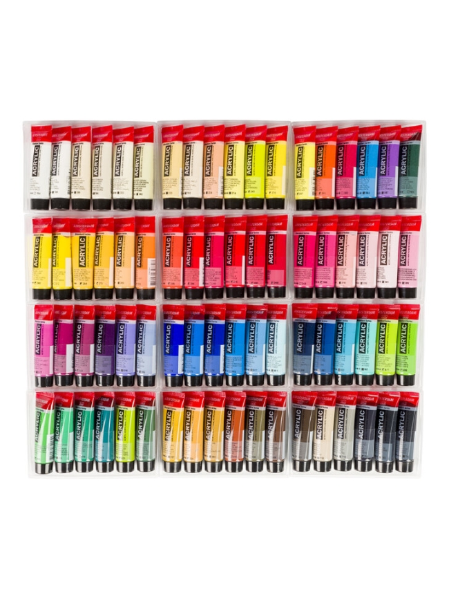 Набор акриловых красок Amsterdam Standard 72 цвета в тубах 20 мл купить в художественном магазине ArtCraft.Space