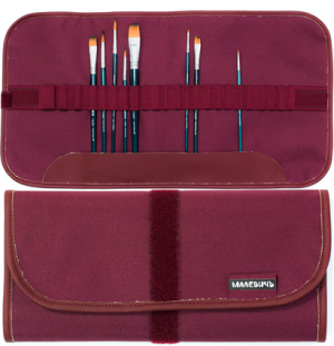 Скрутка для хранения кистей Малевичъ, 26х48 см, бордо