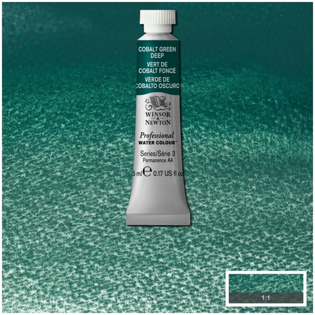 Акварель художественная, 5 мл, COBALT GREEN DEEP
