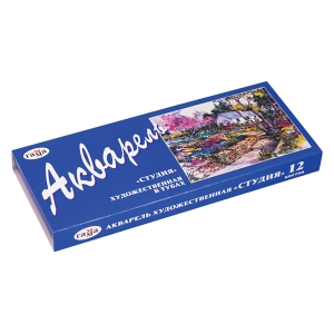 Акварель художественная Гамма "Студия", 12цв., туба 9мл, картон. упаковка Акварель художественная Гамма "Студия", 12цв., туба 9мл, картон. упаковка